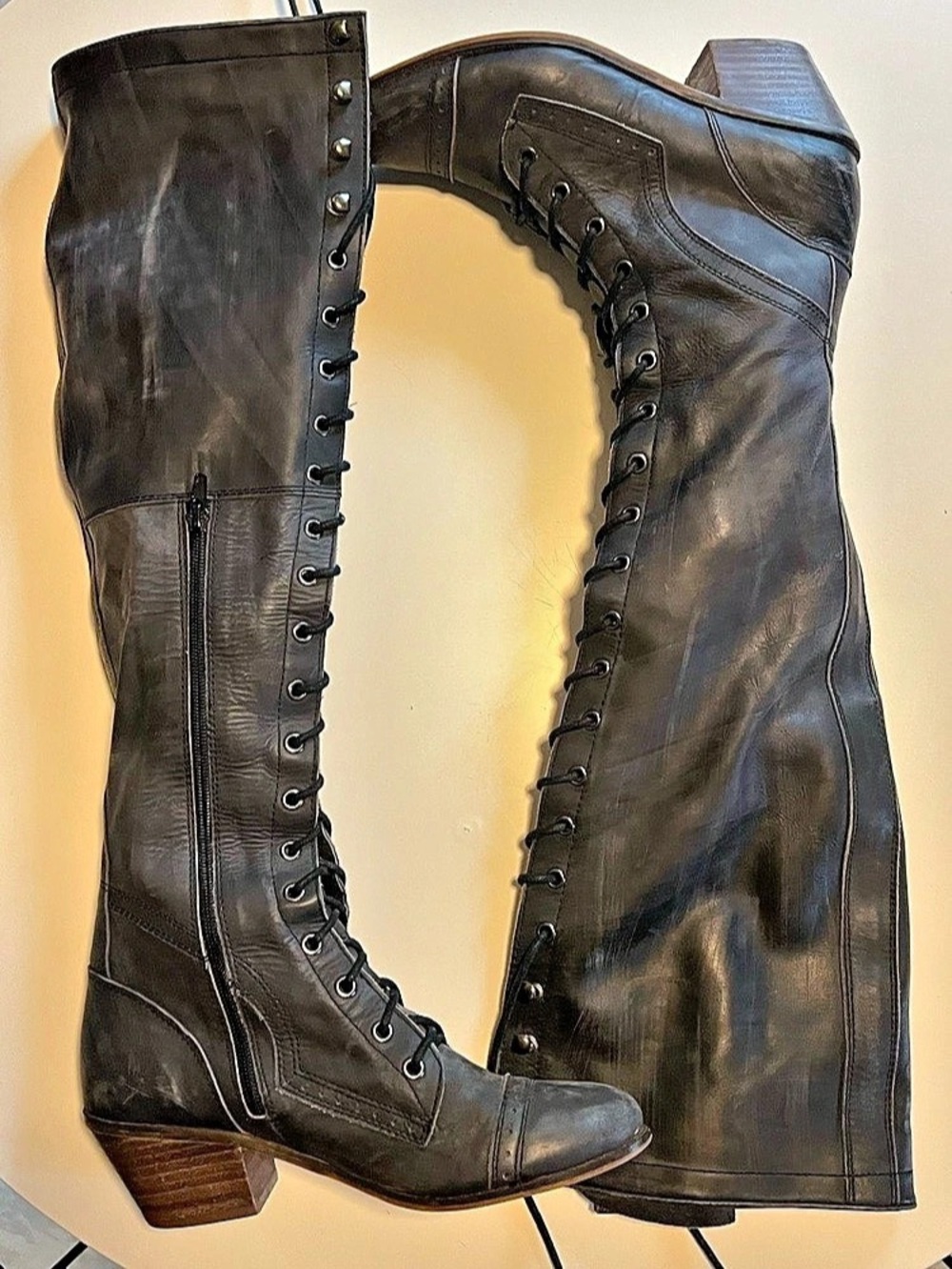 Jeffrey Campbell Free People Jeffrey Campbell over-the-knee lace-up JOEY boots - Picture 4 of 7